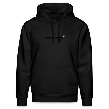 schwesterherz - Stanley/Stella Unisex Bio-Hoodie DRUMMER  - Schwarz - Vorne - Marisol (170cm) & Nik (191cm)