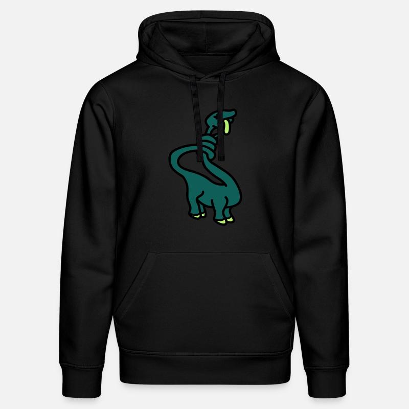 stranglesaurus_dino_3c - Stanley/Stella Unisex Bio-Hoodie DRUMMER  - Schwarz