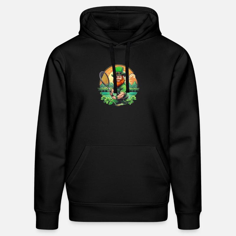Saint-Patrick Shamrock Tennis - Sweat à capuche bio DRUMMER Stanley/Stella Unisexe - noir
