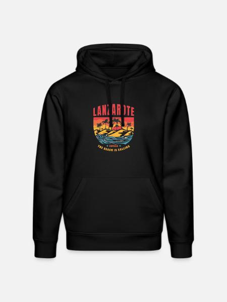 Lanzarote Espana beach design - Stanley/Stella DRUMMER Unisex Organic Hoodie - black