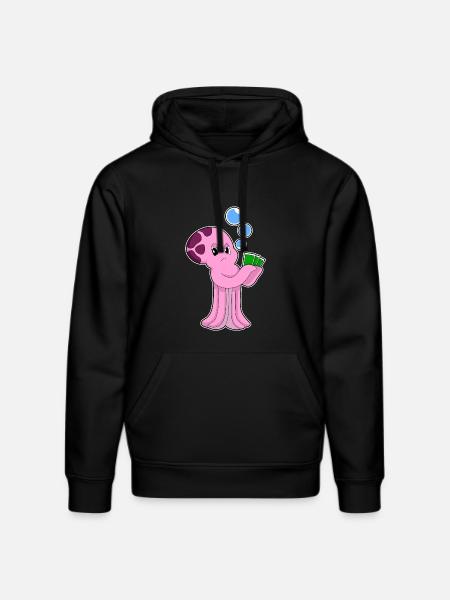 Krake Poker Poker Cards - Stanley/Stella DRUMMER Unisex Organic Hoodie - black