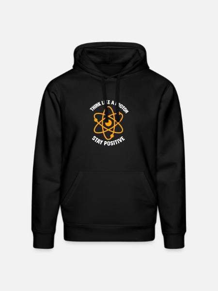 Proton Positive Thinking Atom Graphic - Stanley/Stella DRUMMER Unisex Organic Hoodie - black
