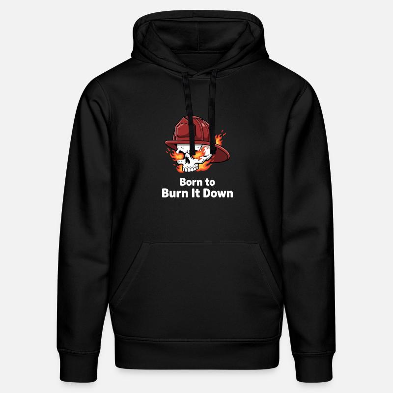 Né pour le brûler Crâne - Sweat à capuche bio DRUMMER Stanley/Stella Unisexe - noir