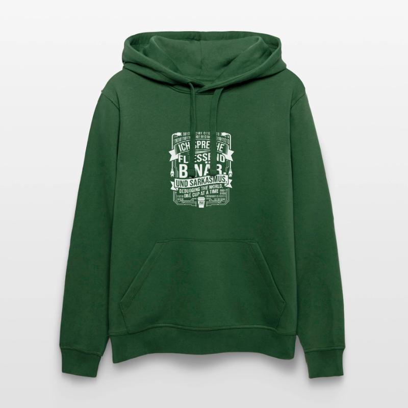 Coding Binary Coffee Sarcasm Stanley/Stella DRUMMER Unisex Organic Hoodie
