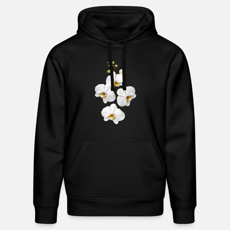 Orchidées - Sweat à capuche bio DRUMMER Stanley/Stella Unisexe - noir