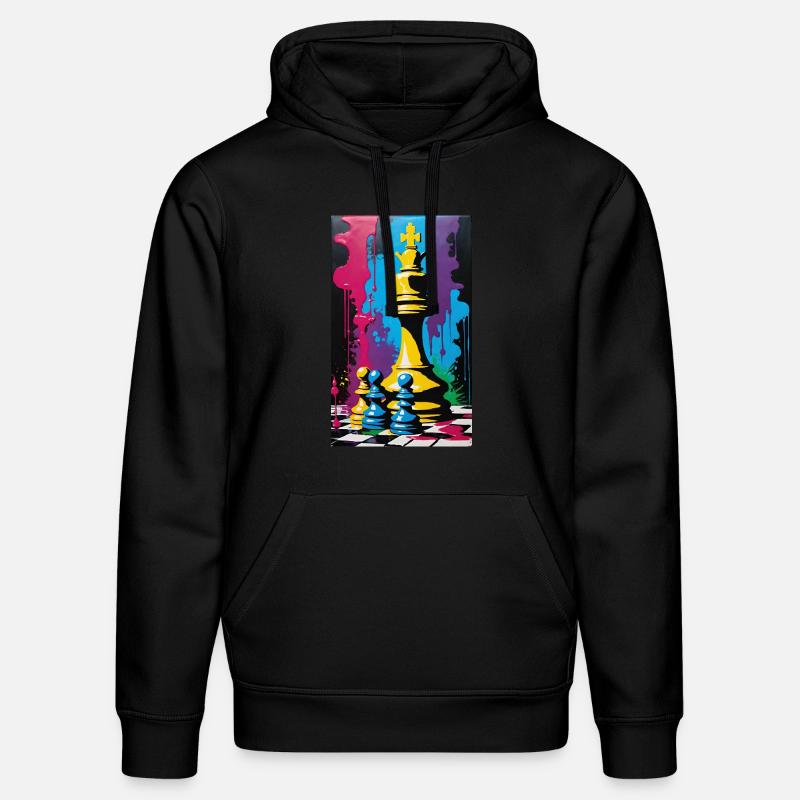 Échecs | Pièce d’échecs | Joueur d’échecs - Sweat à capuche bio DRUMMER Stanley/Stella Unisexe - noir