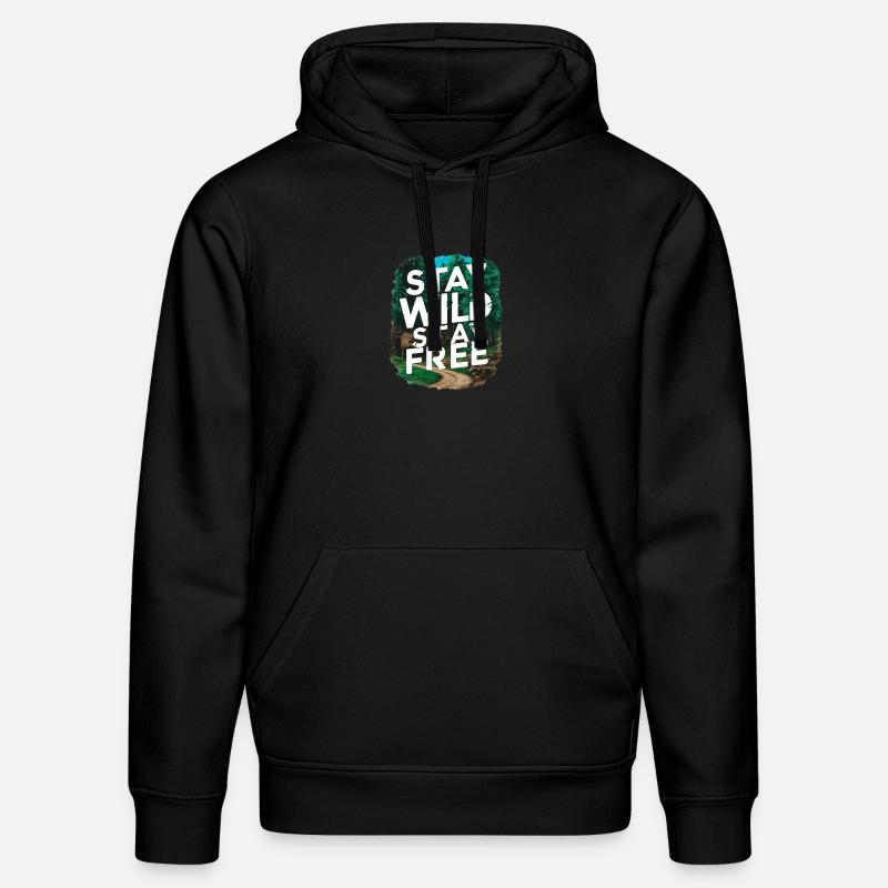 Restez sauvage, restez libre - Sweat à capuche bio DRUMMER Stanley/Stella Unisexe - noir