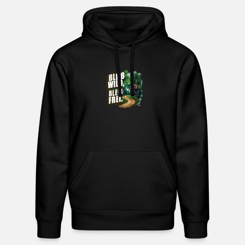 Restez sauvage, restez libre - Sweat à capuche bio DRUMMER Stanley/Stella Unisexe - noir
