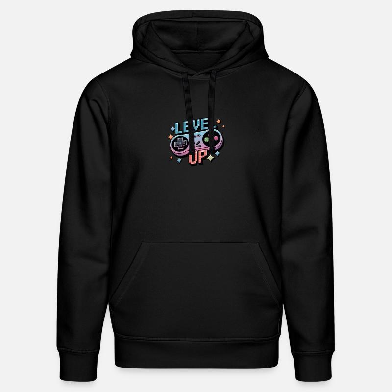 Level Up – Gaming Controller - Stanley/Stella Unisex Bio-Hoodie DRUMMER  - Schwarz
