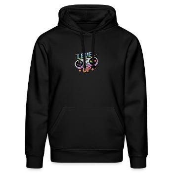 Level Up – Gaming Controller - Stanley/Stella DRUMMER Unisex Organic Hoodie - black - Front - Marisol (170cm) & Nik (191cm)