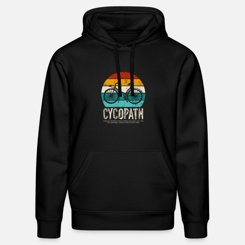 Cycopath Bicycle Retro Sunset - Sweat à capuche bio DRUMMER Stanley/Stella Unisexe - noir