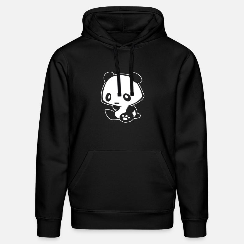 Kawaii Panda – Mignon Manga Ours Bambou - Sweat à capuche bio DRUMMER Stanley/Stella Unisexe - noir