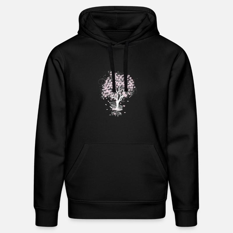 Cerisier en fleurs dans le panier - Sweat à capuche bio DRUMMER Stanley/Stella Unisexe - noir