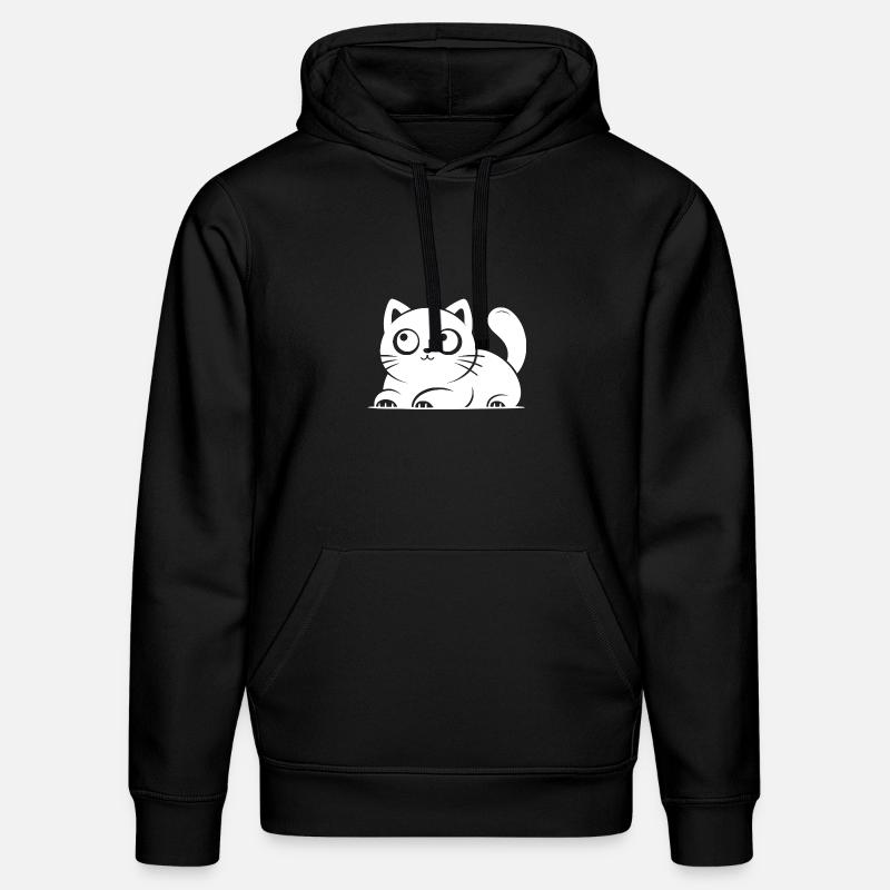 Visage de chat douillet - Sweat à capuche bio DRUMMER Stanley/Stella Unisexe - noir