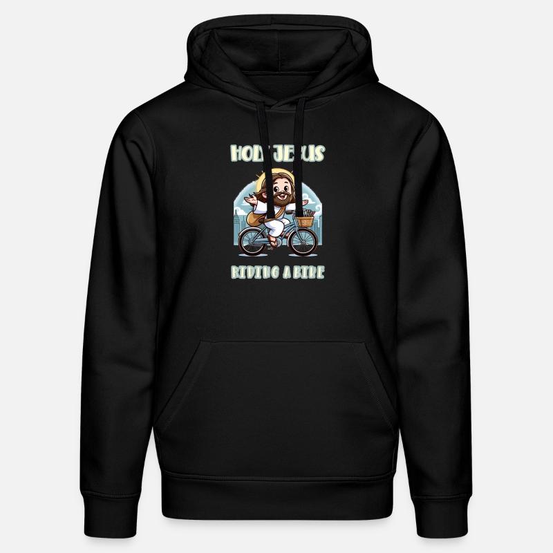 Saint Jésus à vélo - Sweat à capuche bio DRUMMER Stanley/Stella Unisexe - noir