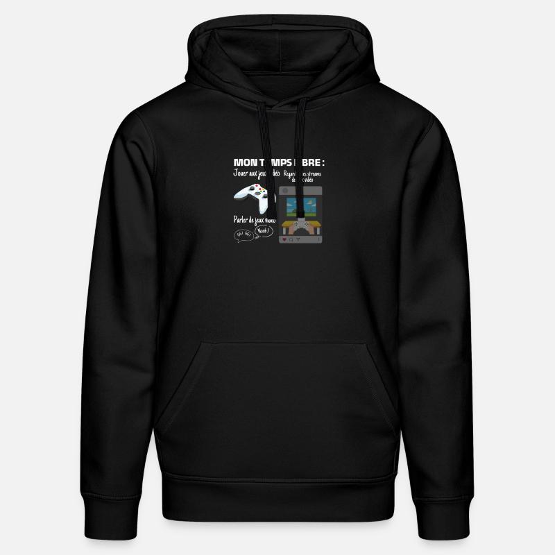 Mon temps libre : 100% gaming - Sweat à capuche bio DRUMMER Stanley/Stella Unisexe - noir