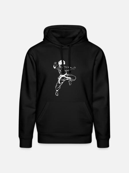 Karate Boy Sketch - Stanley/Stella DRUMMER Unisex Organic Hoodie - black