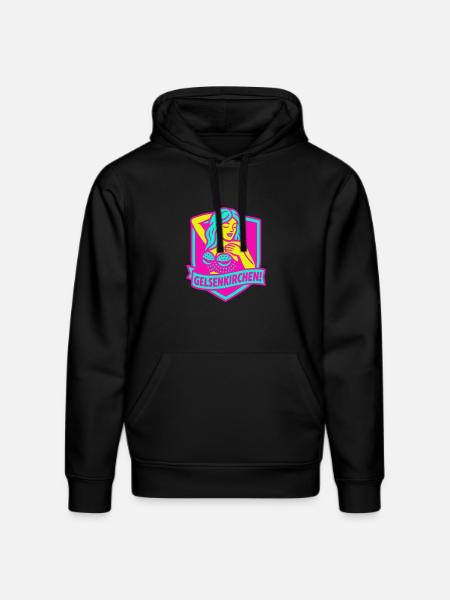 Gelsenkirchen Superstar in pink - Stanley/Stella DRUMMER Unisex Organic Hoodie - black