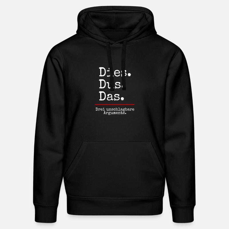 Dies Dus Das Argumente (black) - Stanley/Stella Unisex Bio-Hoodie DRUMMER - Schwarz