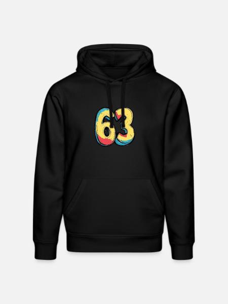 63 Number Comic - Stanley/Stella DRUMMER Unisex Organic Hoodie - black