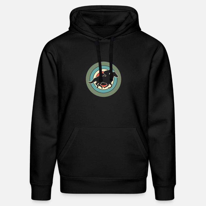 Cavalier Cavalier Equestre Rétro - Sweat à capuche bio DRUMMER Stanley/Stella Unisexe - noir