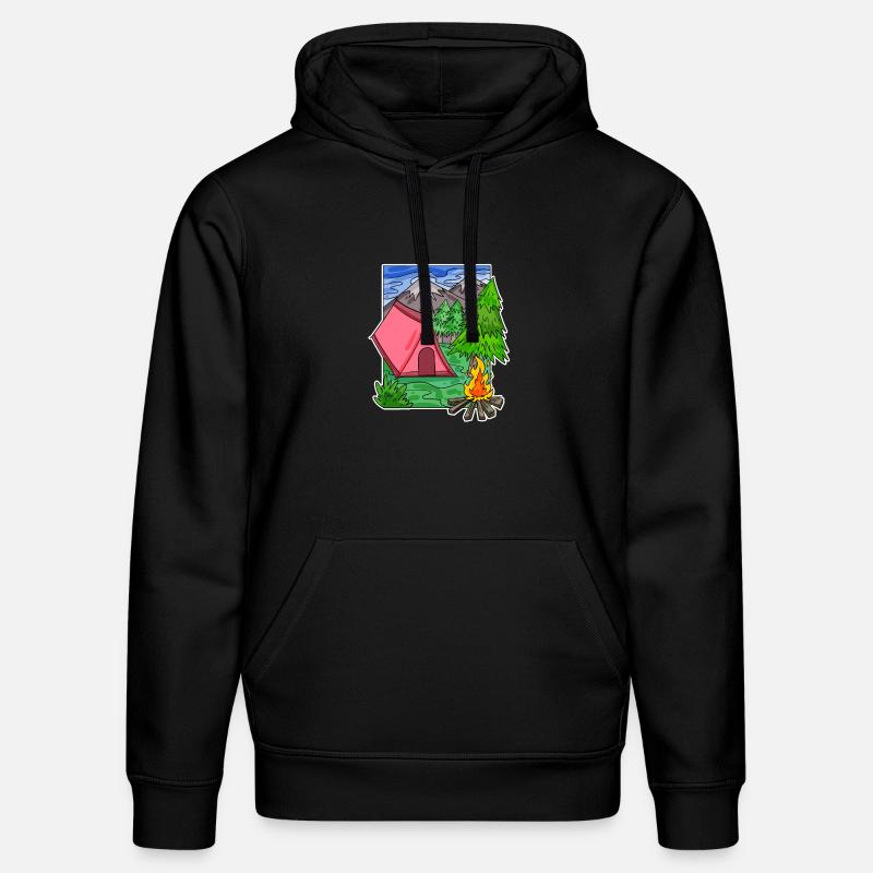 Camping Camping Motif - Sweat à capuche bio DRUMMER Stanley/Stella Unisexe - noir