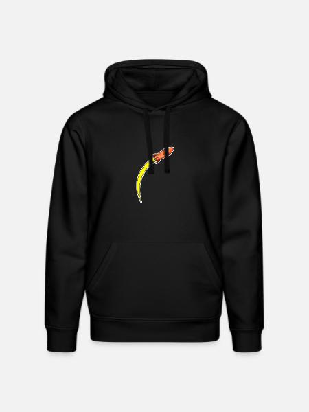 Rocket Orange - Stanley/Stella DRUMMER Unisex Organic Hoodie - black
