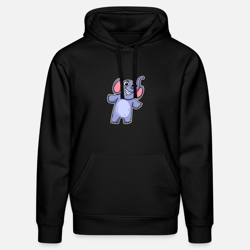 Mignon petit éléphant - Sweat à capuche bio DRUMMER Stanley/Stella Unisexe - noir