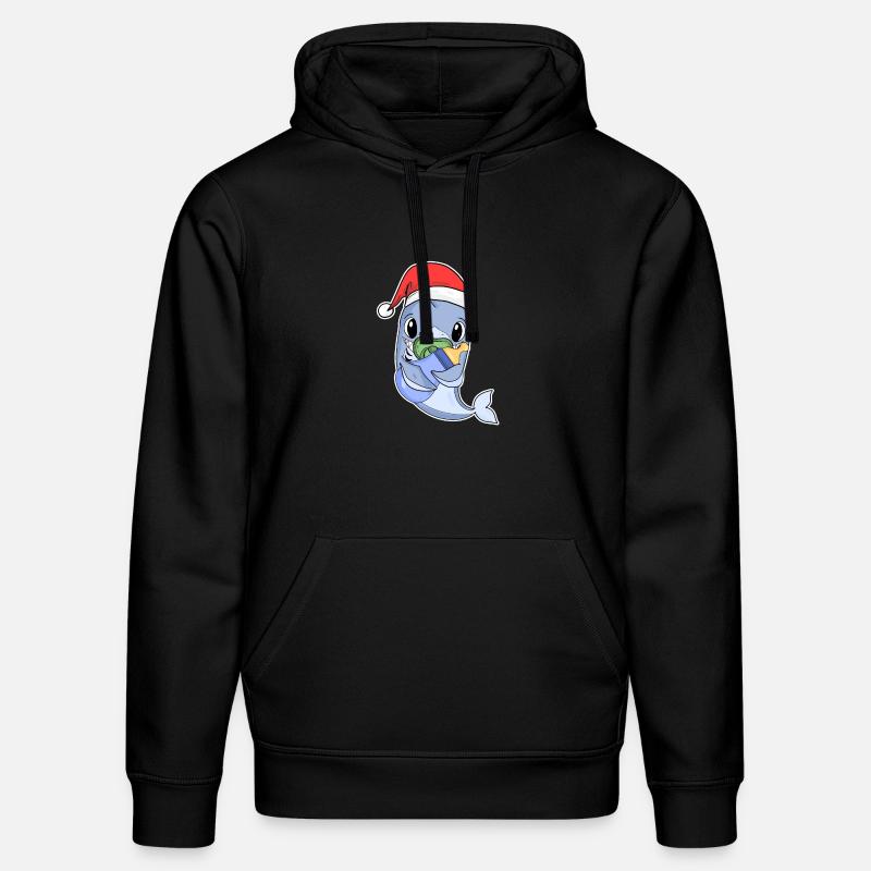 Requin bébé Noël - Sweat à capuche bio DRUMMER Stanley/Stella Unisexe - noir