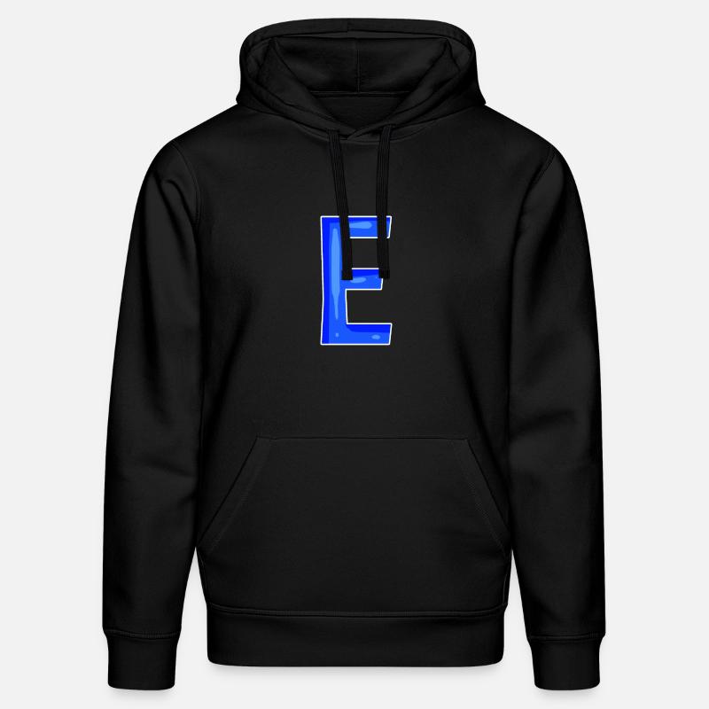 Buchstabe E - Anfangsbuchstabe E - Stanley/Stella Unisex Bio-Hoodie DRUMMER  - Schwarz