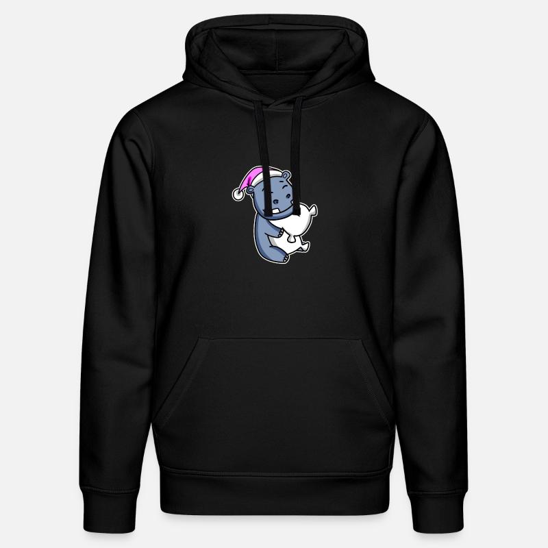 Nilpferd Müde Ausschlafen Schlafen Mädchen - Stanley/Stella Unisex Bio-Hoodie DRUMMER - Schwarz