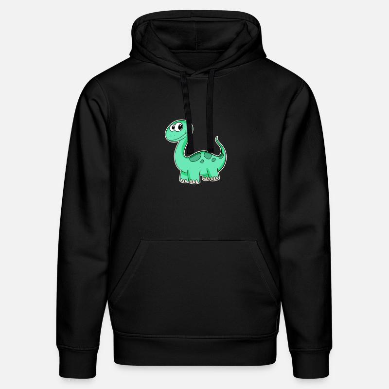 Motif Dino Dinosaure Vert - Sweat à capuche bio DRUMMER Stanley/Stella Unisexe - noir