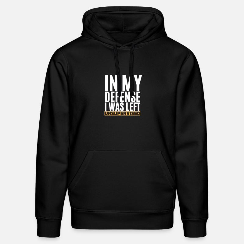 I Was Left Unsupervised - Stanley/Stella Unisex Bio-Hoodie DRUMMER  - Schwarz