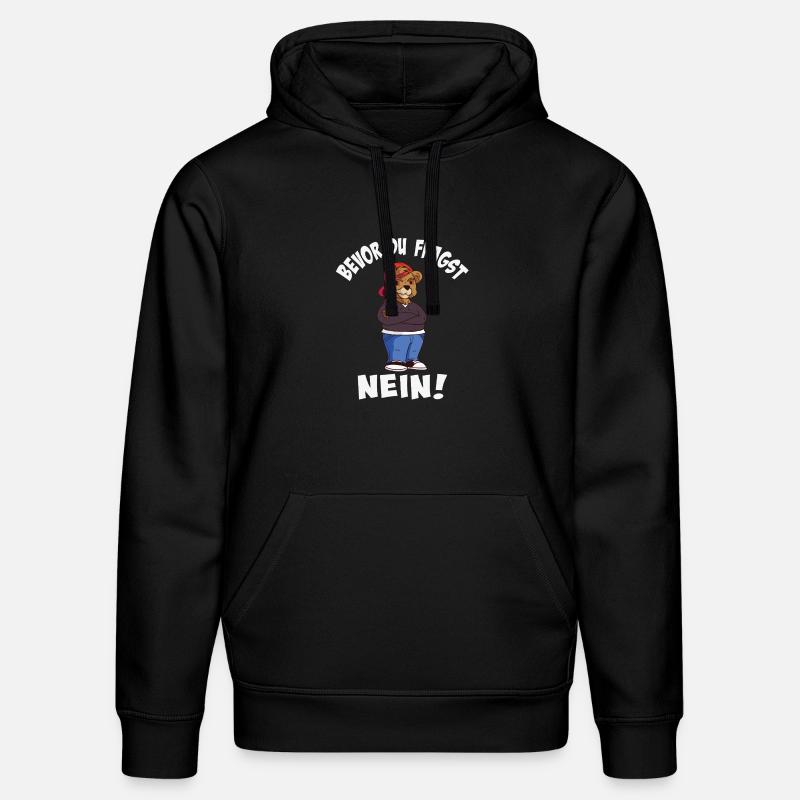 Style ours cool avec chapeau tendance - Sweat à capuche bio DRUMMER Stanley/Stella Unisexe - noir