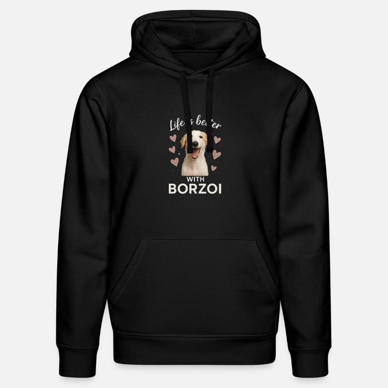 Barzoï - Sweat à capuche bio DRUMMER Stanley/Stella Unisexe - noir