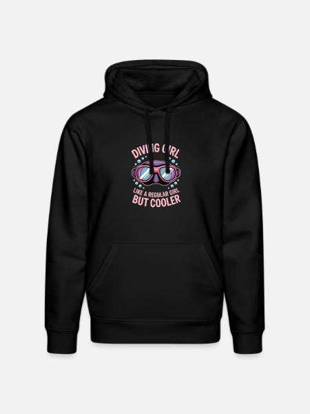 Plongée Dire Fille Drôle Plongée Cadeau - Sweat à capuche bio DRUMMER Stanley/Stella Unisexe - noir