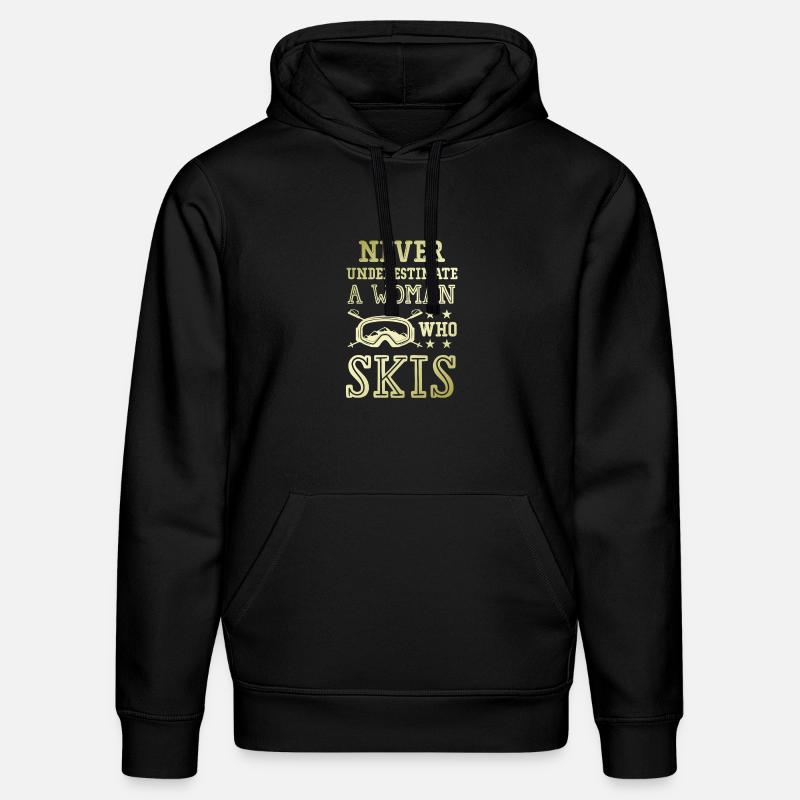 Ne sous-estimez pas une skieuse - Sweat à capuche bio DRUMMER Stanley/Stella Unisexe - noir