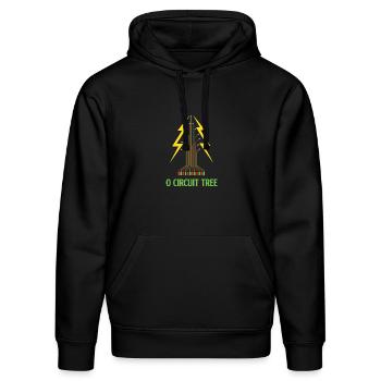 O Circuit Baum Weihnachten Elektroingenieur - Stanley/Stella Unisex Bio-Hoodie DRUMMER  - Schwarz - Vorne - Marisol (170cm) & Nik (191cm)