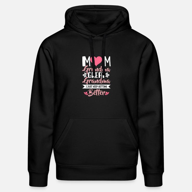 Oma Mama Geschenk Weihnachtsgeschenke Großmutter - Stanley/Stella Unisex Bio-Hoodie DRUMMER - Schwarz