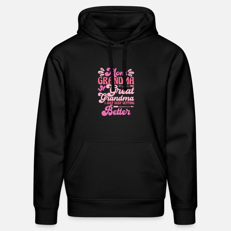 Oma Mama Geschenk Weihnachtsgeschenke Großmutter  - Stanley/Stella Unisex Bio-Hoodie DRUMMER  - Schwarz