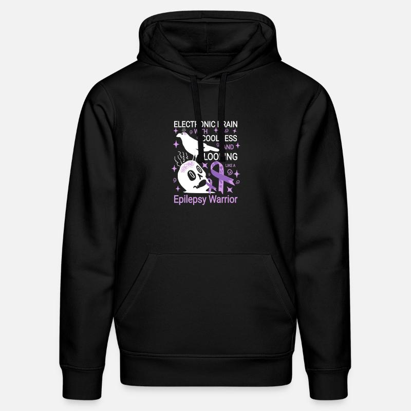 Electronic brain funny Epilepsie Spruch  - Stanley/Stella Unisex Bio-Hoodie DRUMMER  - Schwarz