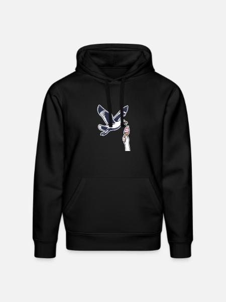 Lustige Möwe Stiehlt Eiscreme - Stanley/Stella DRUMMER Unisex Organic Hoodie - black