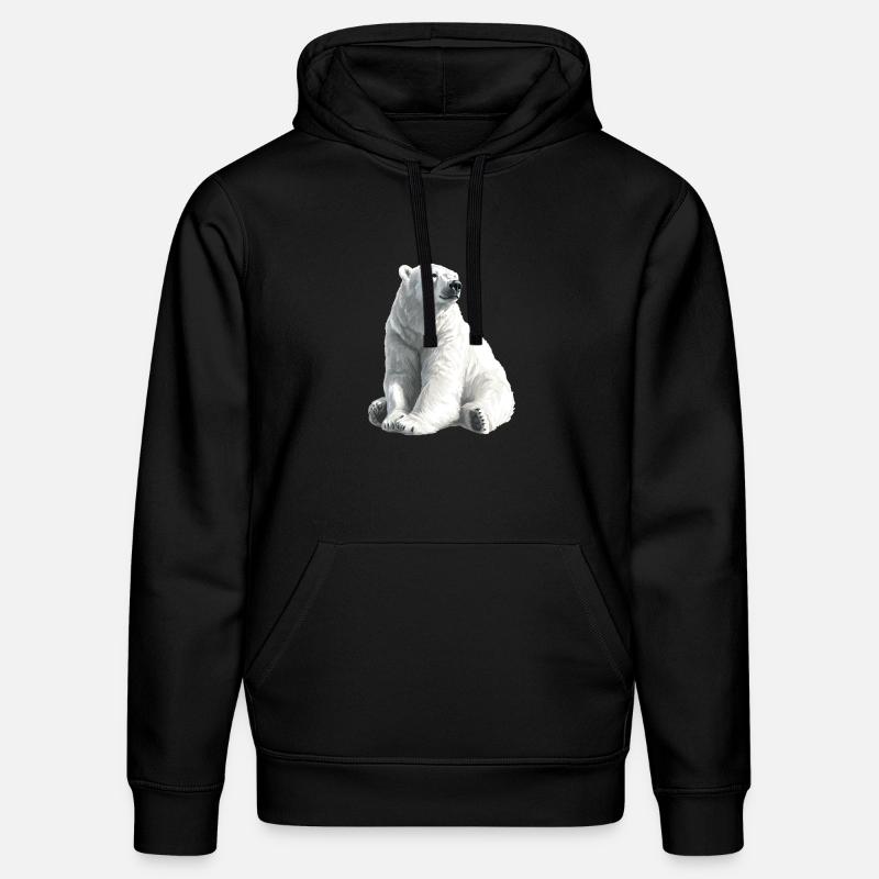 Polar Bär Illustration Eislicht - Stanley/Stella Unisex Bio-Hoodie DRUMMER - Schwarz