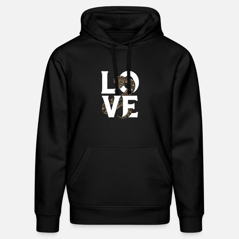 Königspython Schlangen LOVE Terrarium Python - Stanley/Stella Unisex Bio-Hoodie DRUMMER  - Schwarz