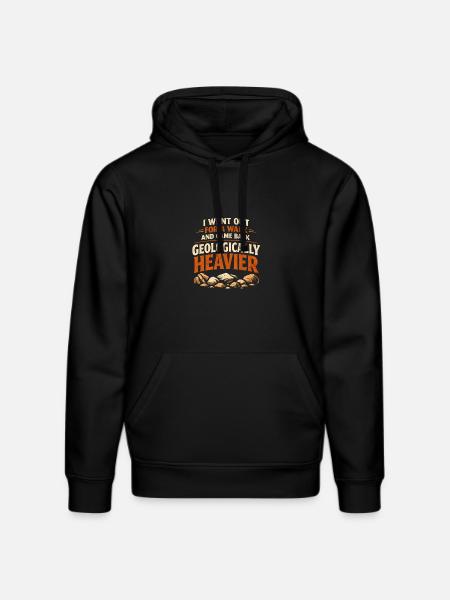 Harder back | Geology Stone Collector - Stanley/Stella DRUMMER Unisex Organic Hoodie - black