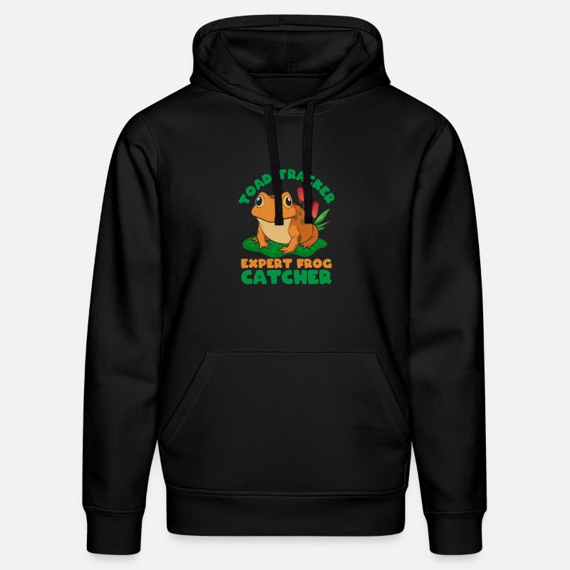 Frog Catcher Toad Tracker Expert Frog - Stanley/Stella Unisex Bio-Hoodie DRUMMER  - Schwarz