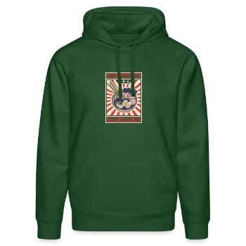 Dont Judge Me Udon Know Me - Stanley/Stella DRUMMER Unisex Organic Hoodie - bottle green - Front - Liana (172cm) & Jaron (178cm)