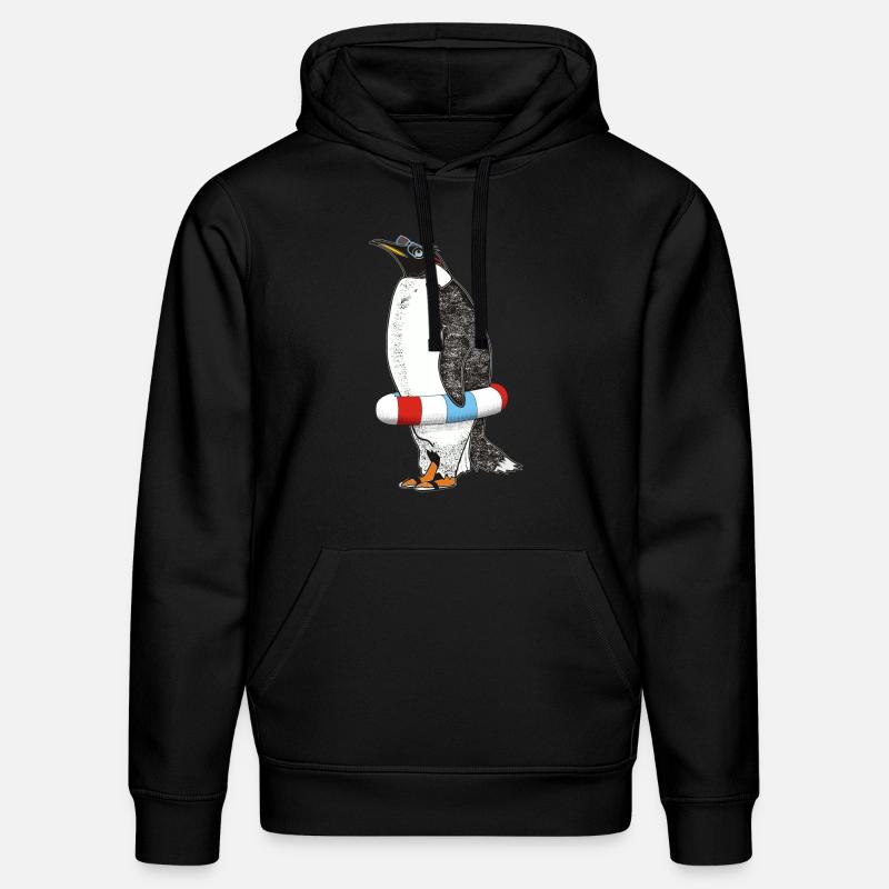 PINGOUIN ATTEND POUR L'ÉTÉ - Sweat à capuche bio DRUMMER Stanley/Stella Unisexe - noir