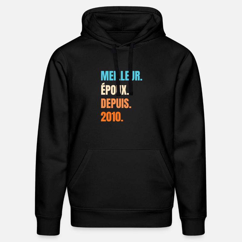 Bester Ehemann seit 2010 Geschenk-Ehemann - Stanley/Stella Unisex Bio-Hoodie DRUMMER  - Schwarz
