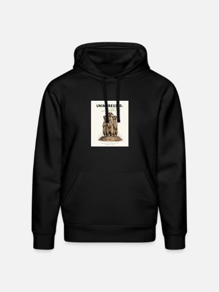 Unimpressed Funny Meerkat - Stanley/Stella Unisex Bio-Hoodie DRUMMER - Schwarz